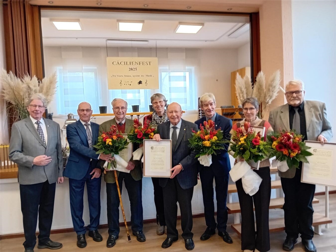 Jubilarehrungen beim Donsbrüggener Chor. Foto: privat