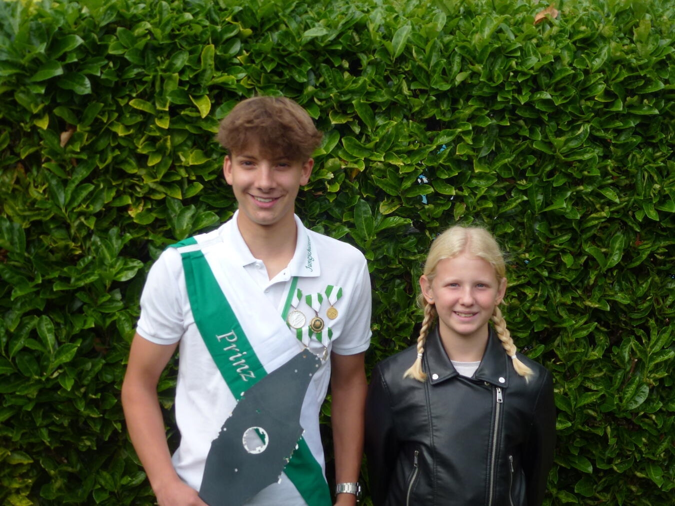 Jugendprinz Jannik Aymans und Schülerprinzessin Anna Lena Hoffmann. Foto: BSV Hasselt-Qualburg