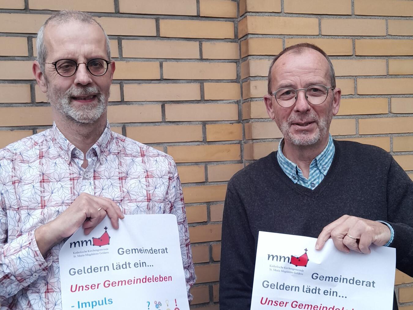 Klaus Gerads und Ludger Derrix vom Gelderner Gemeinderat freuen sich auf rege, aktive Beteiligung. Foto: privat