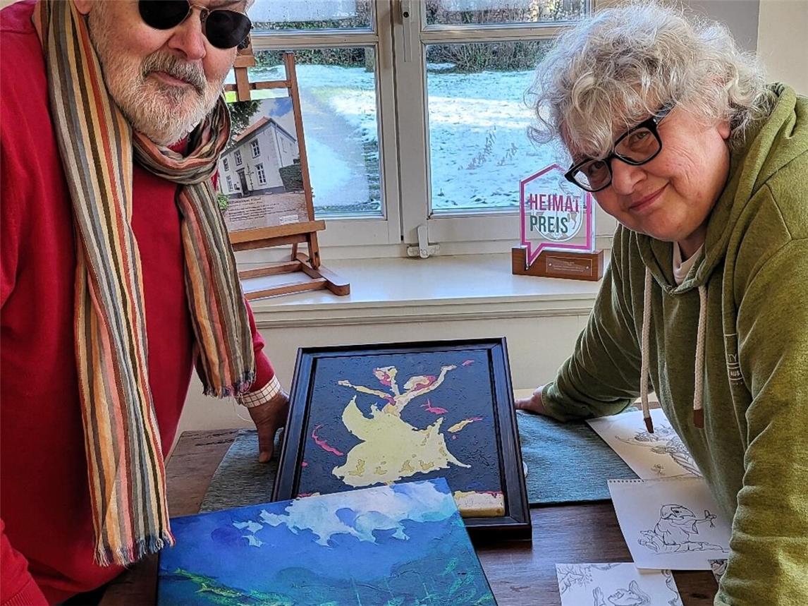 Klaus Junge und Rita Eren zeigen ihre Kunst im Stiftsmuseum Wissel. Foto: privat