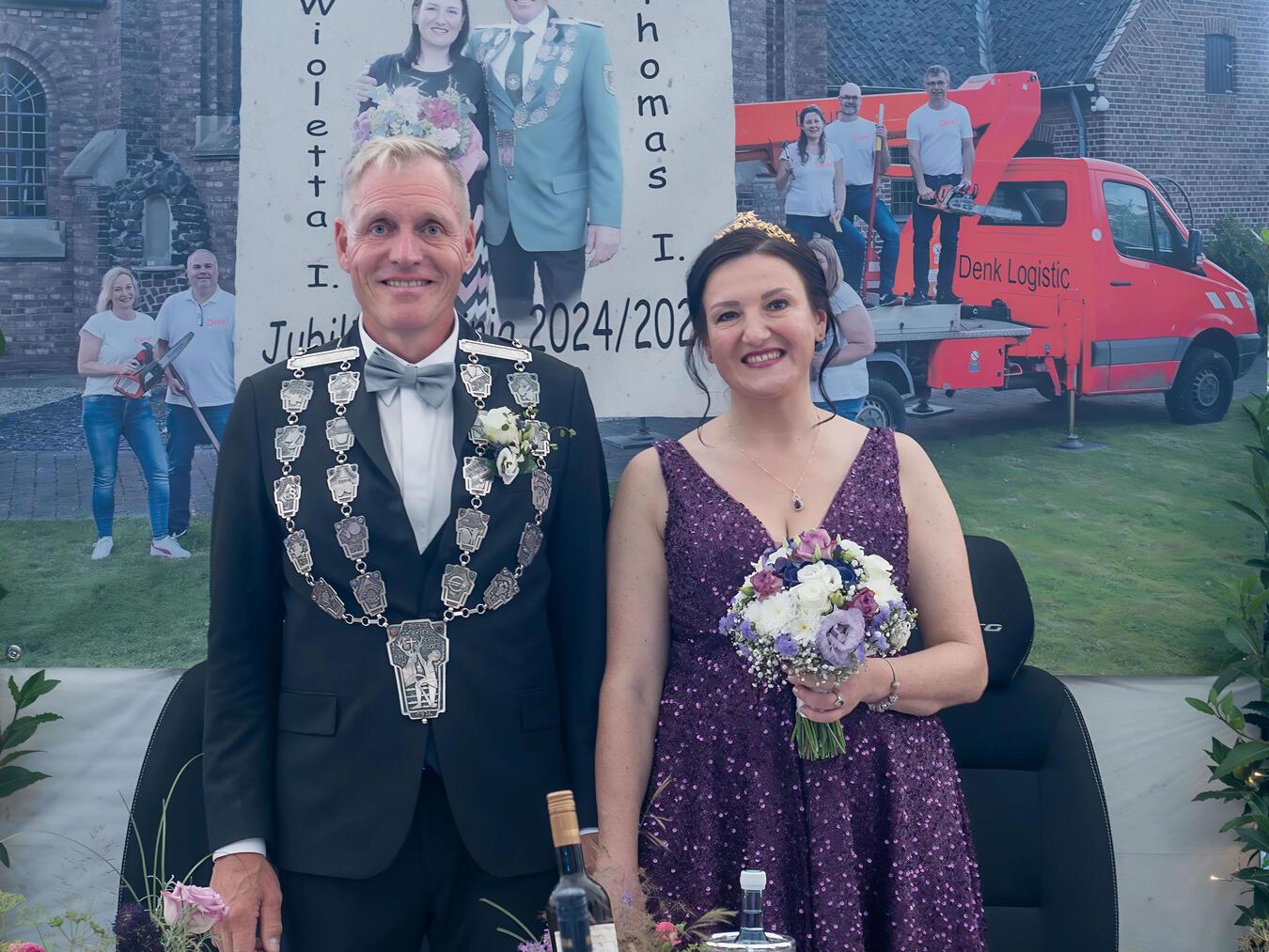 König Thomas I. Denk von der St. Hubertus-Schützenbruderschaft und seine Frau Wioletta erlebten eine schöne Kirmeszeit.