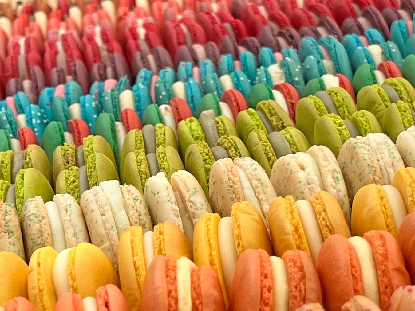 Besonderer Lifestyle-Markt vor historischer Kulisse Kulinarische Spezialitäten werden auf dem Lifesty-Markt auch zum Mitnehmen angeboten: Unter anderem typisch französische Köstlichkeiten wie Macarons und Tartelettes.