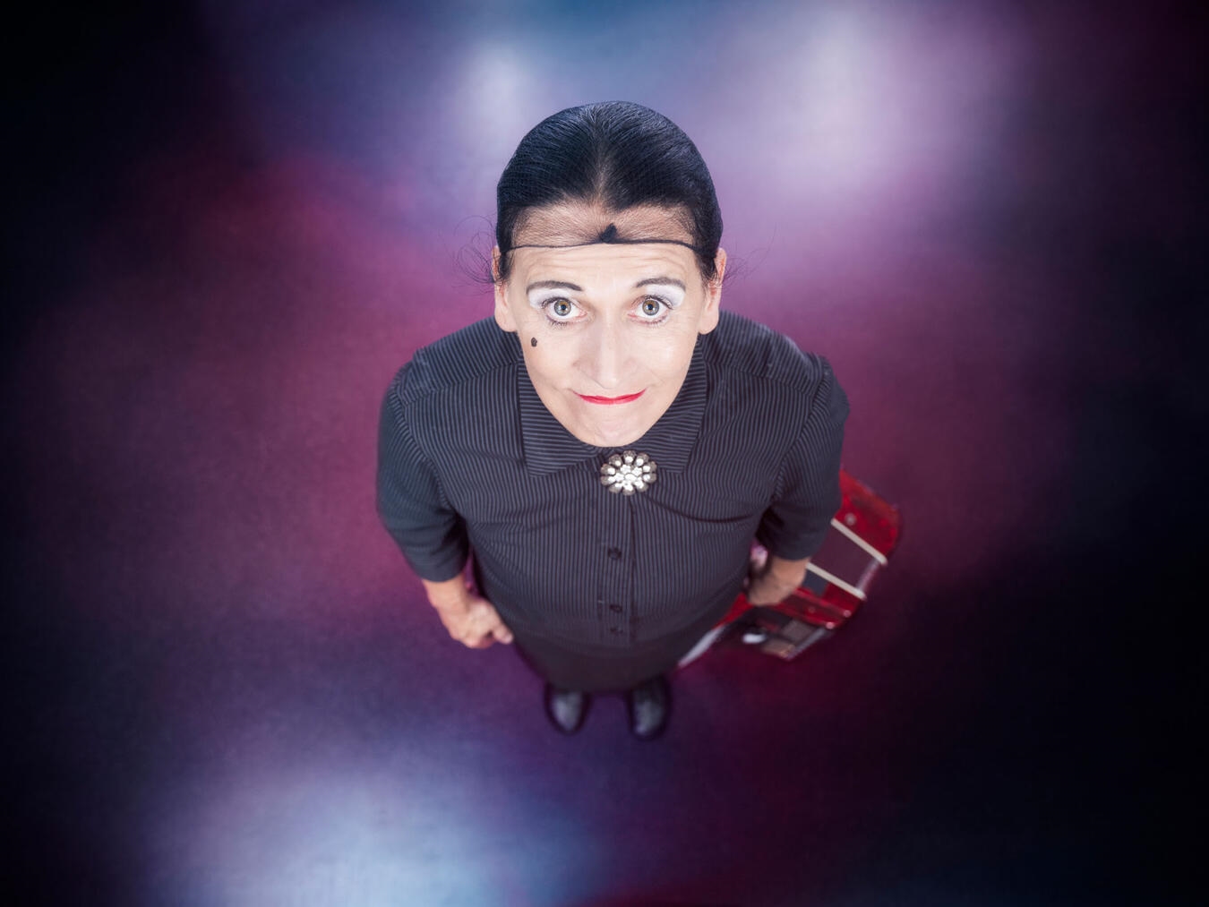 "La Signora Carmela de Feo auf der Bühne, 20-jähriges Bühnenjubiläum, Foto von Olli Haas"