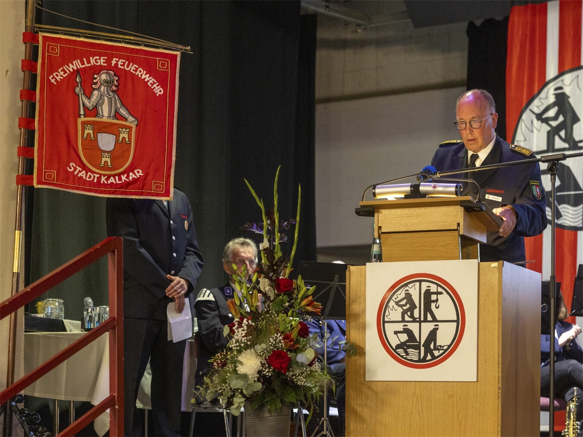 Landesbranddirektor Thomas Deckers bei seiner Rede. Foto: Seeblickfotografie