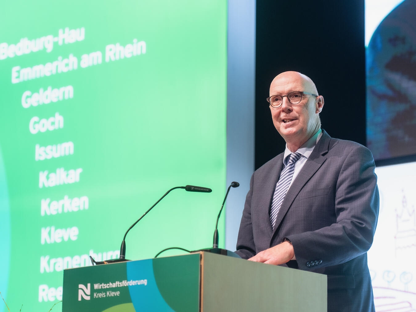 Landrat Christoph Gerwers verleiht Hochschulpreis 2026, Begrüßung der Gäste, Veranstaltung im Kreis Kleve. Foto: WFG Kreis Kleve/mvo