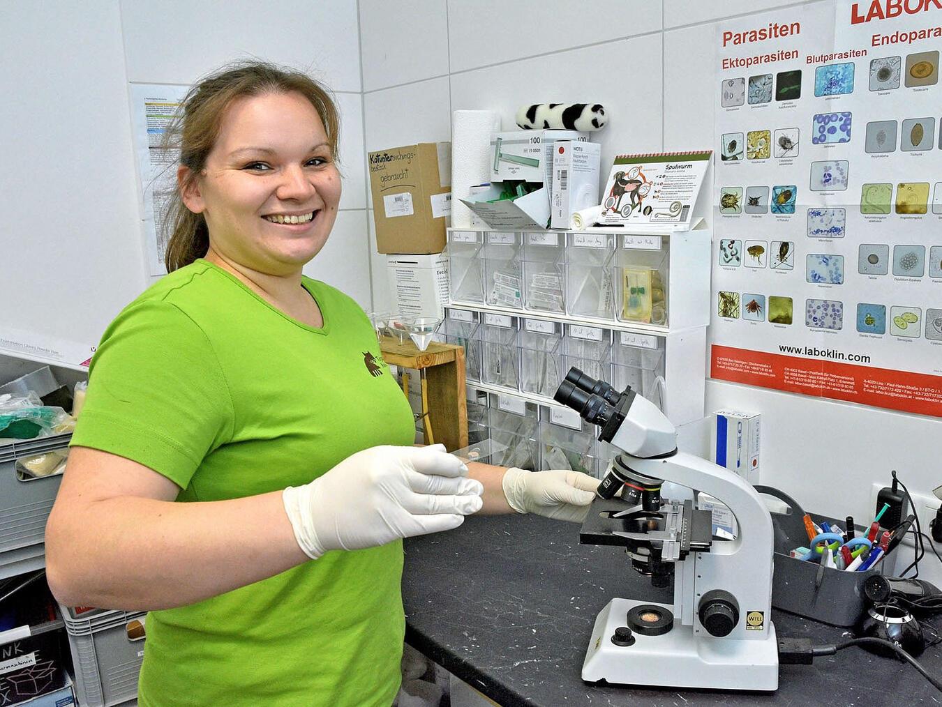 Laura Cyrener bei der Laborarbeit.NN-Foto: Rüdiger Dehnen