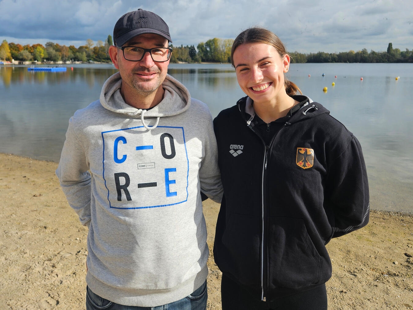 Die Weltmeisterschaft im Blick Lea Pauls und Jürgen Wohlgemuth treffen sich gern zum Training am Wisseler See.NN-Foto: vs