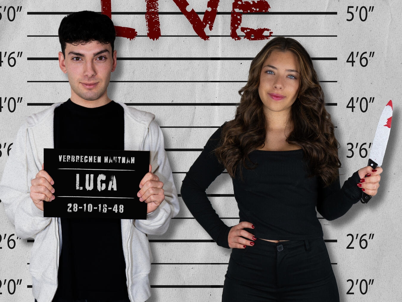 Luca und Laura Di Stefano live mit True-Crime-Podcast „Verbrechen Hautnah“ in der Klever Stadthalle.