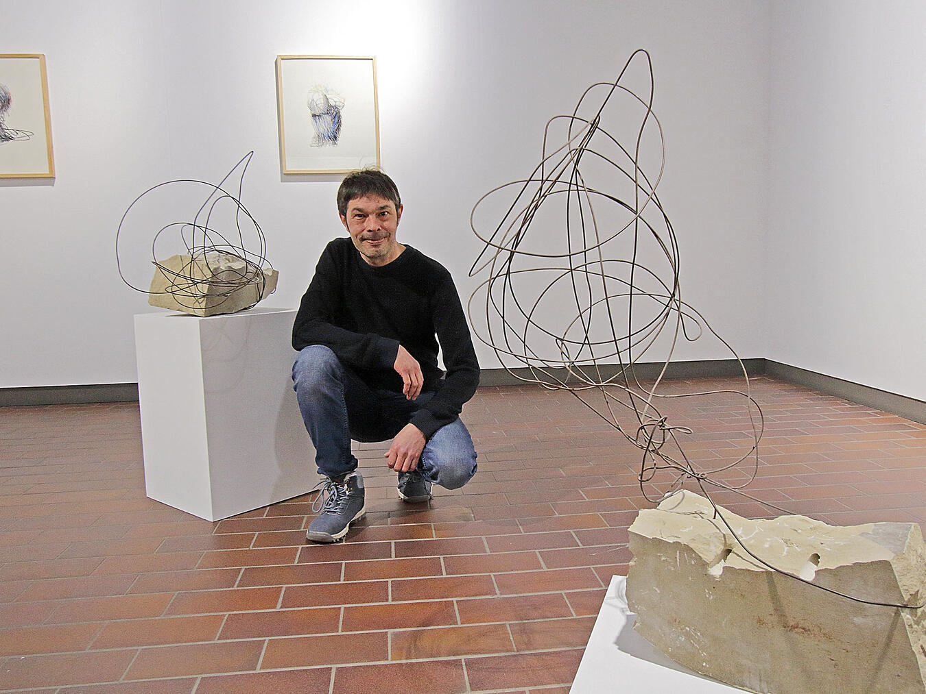 Marco Morosin hat unter anderem große Skulpturen gefertigt.  NN-Fotos (2): Theo Leie