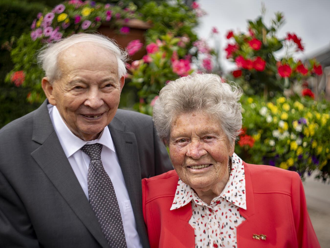 Maria und Gerd Zwiener blicken zurück auf 65 gemeinsame Ehejahre. NN-Foto: Gerhard Seybert