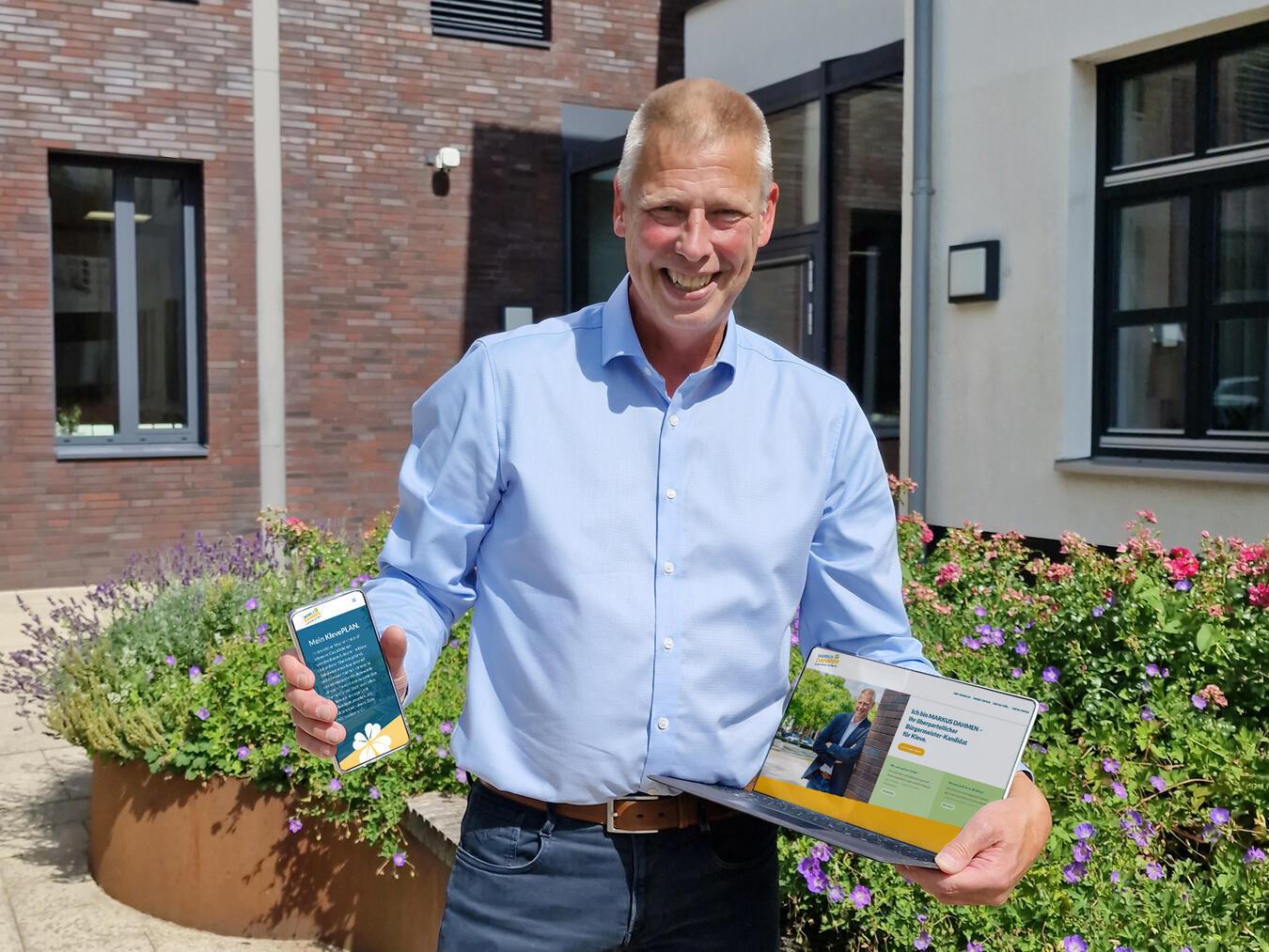 Markus Dahmen ist gemeinsamer Bürgermeisterkandidat von SPD, Grünen, FDP und Offenen Klevern. Foto: Dahmen