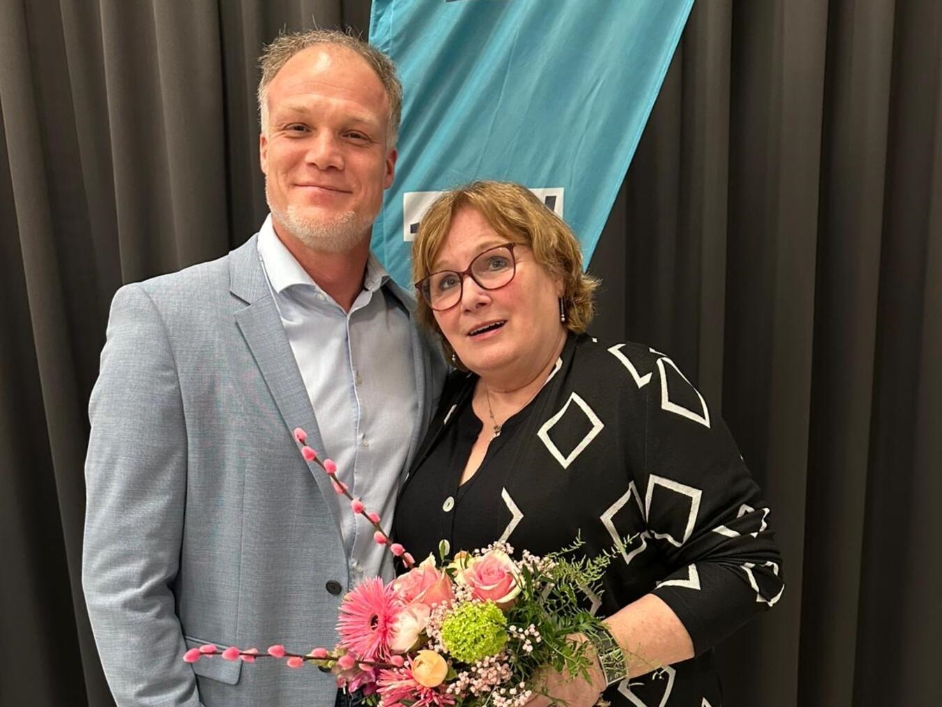 Martin Schmidt mit Liz Schoofs . Foto: privat