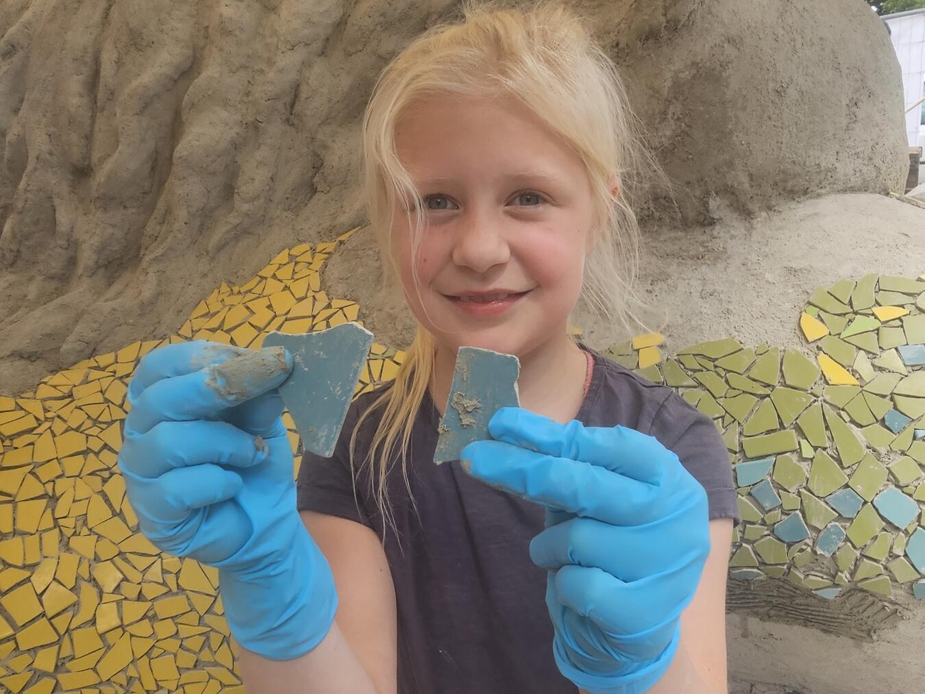 Matilda hilft fleißig mit. NN-Foto: vs