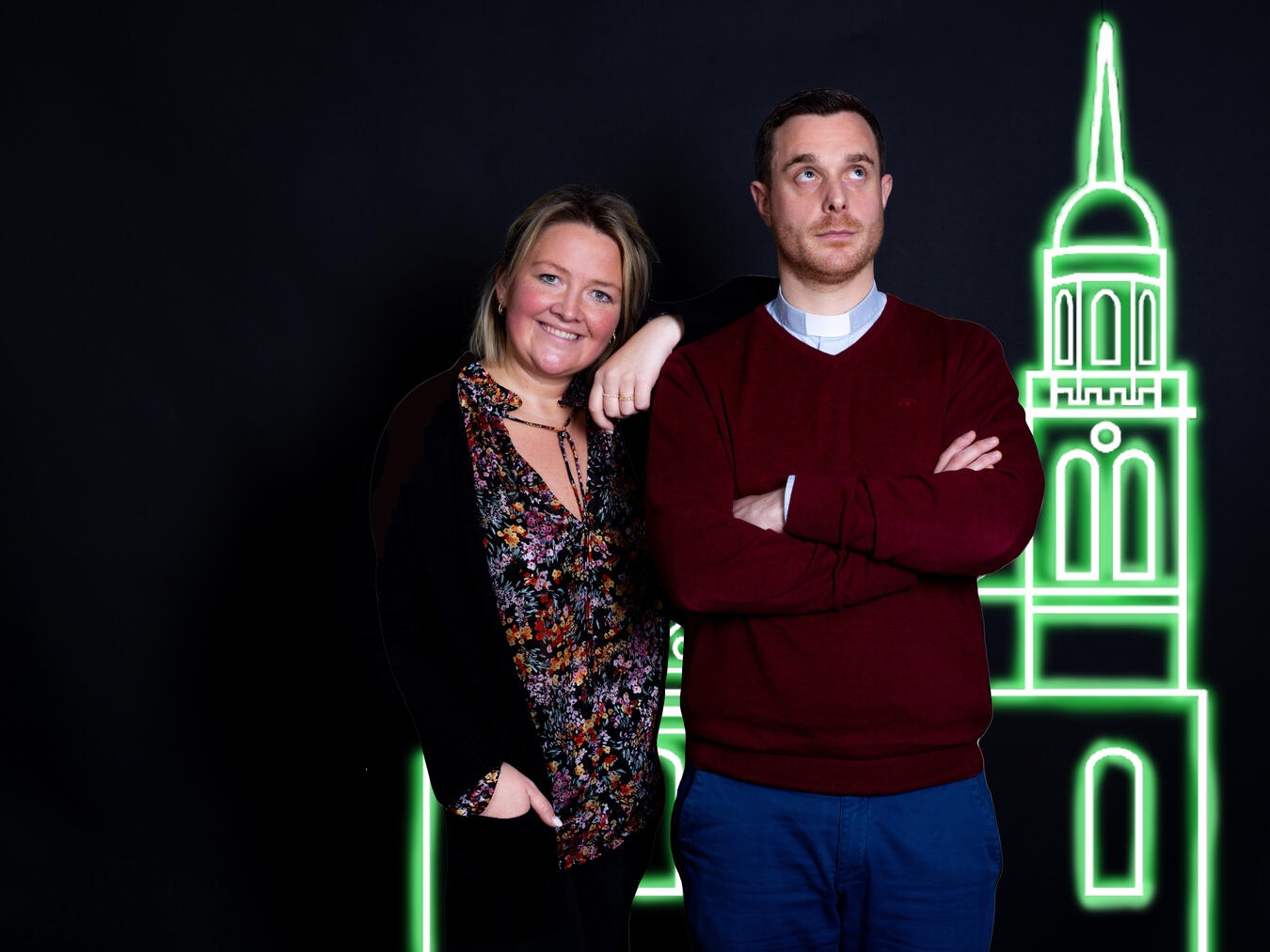 Michelle Engels und David Grüntjens sprechen über Kirche. Foto: Frengels und Chef