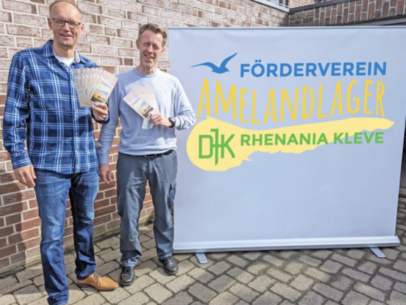 Mike Pötschke (l.) und Michael Simons gehören zum Vorstand des neuen Fördervereins. Foto: DJK Rhenania Kleve