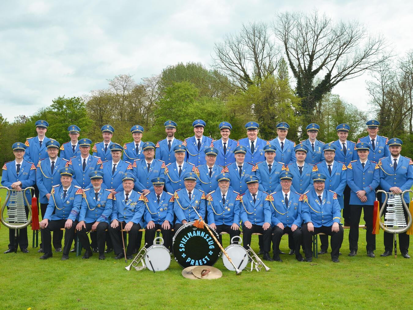 Musik ist Trumpf und hat Zukunft: Der Spielmannszug Praest im Jahr 2024. Foto: privat
