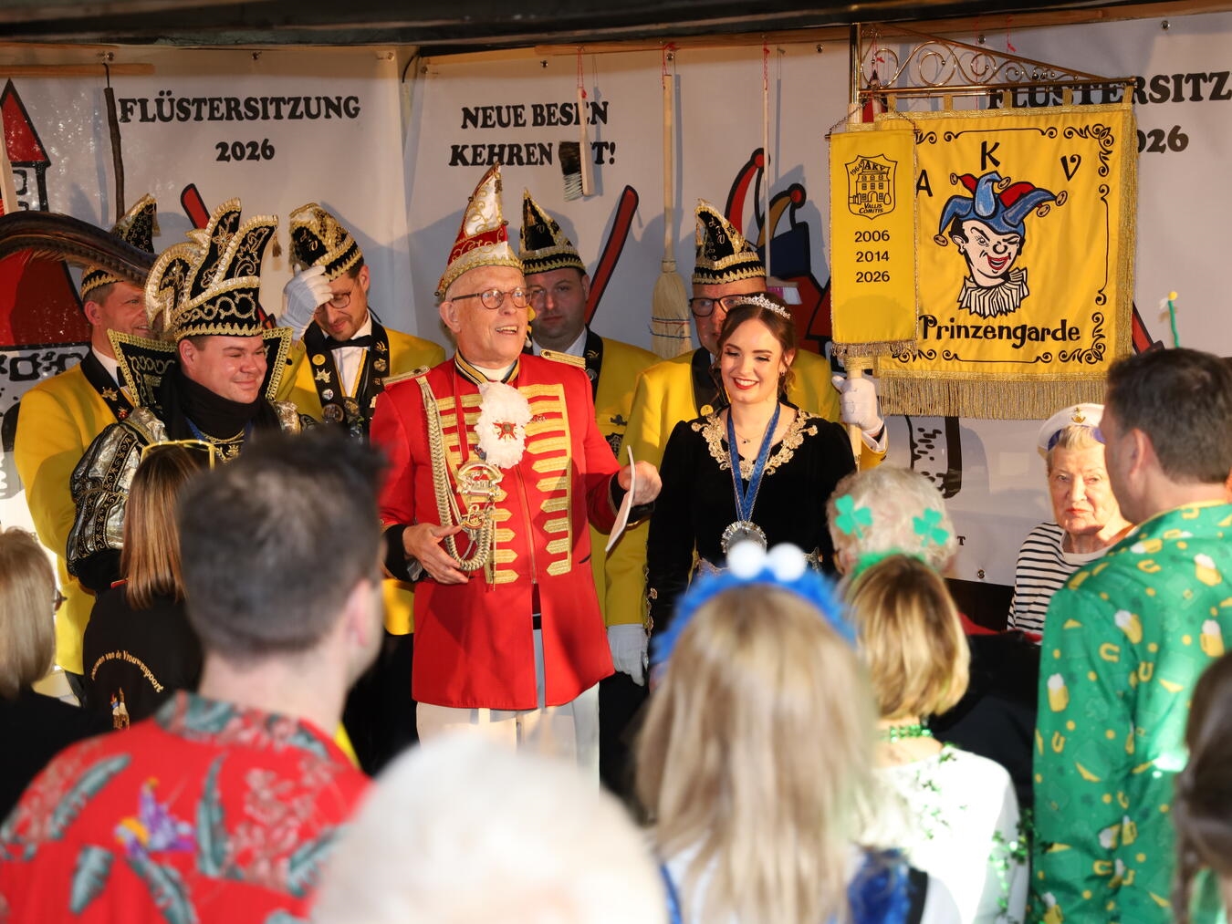 Natürlich gehörte der Auftritt des Gocher Prinzenpaares, Sebastian I. und Mareike III. vom AKV Vallis Comitis mit zum Programm. Foto: privat