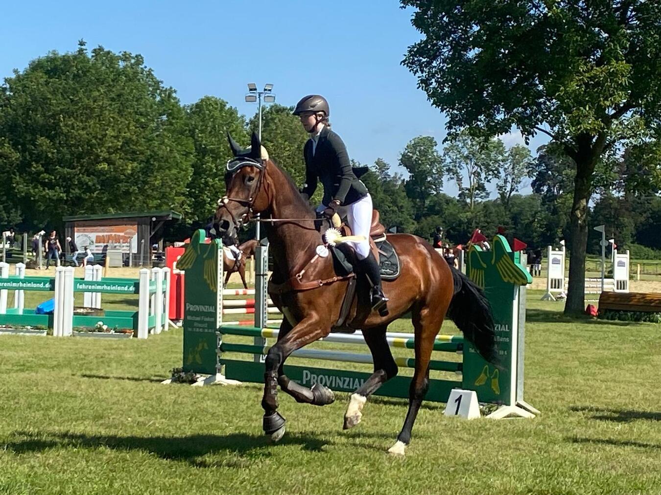 Nele Hellmanns und Pferd Bali holten sich bei der Stilspringprüfung den zweiten Platz. Foto: privat