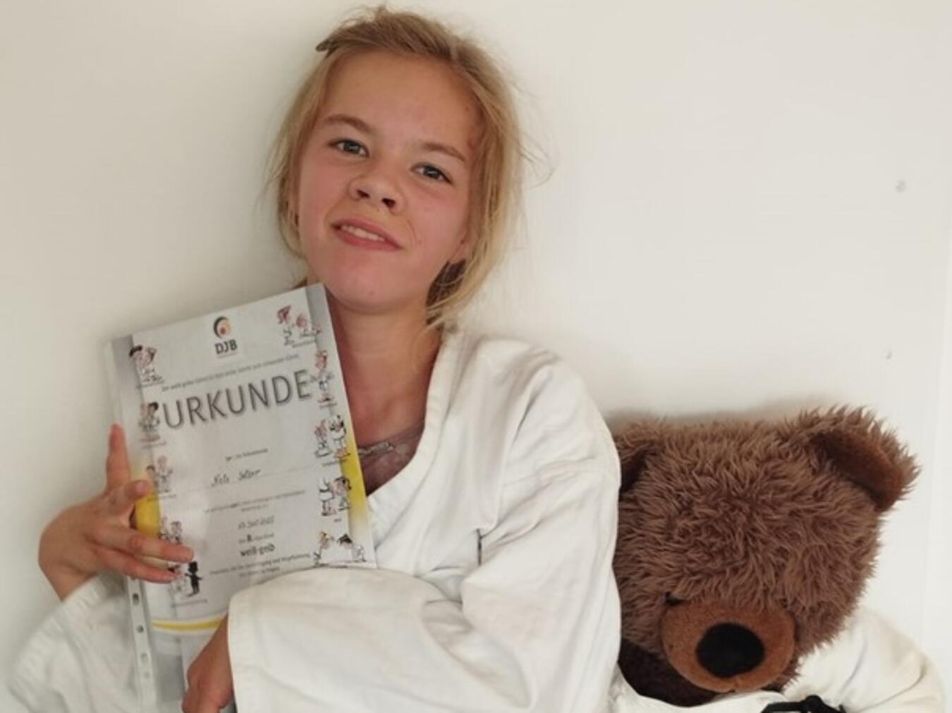 Nele Selter nach bestandener Prüfung. Foto: privat