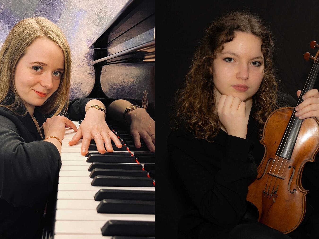 Nicole Rudi (l.) und Dasha Serck (r.) statten dem Schlösschen Borghees.Fotos: Stephan Körner / Norman Serck