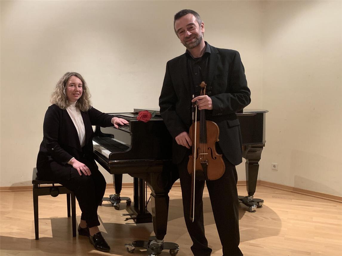 Olga Shonurova und Benjamin Nachbar sind international als Musiker erfolgreich. Foto: Judith Ebbing
