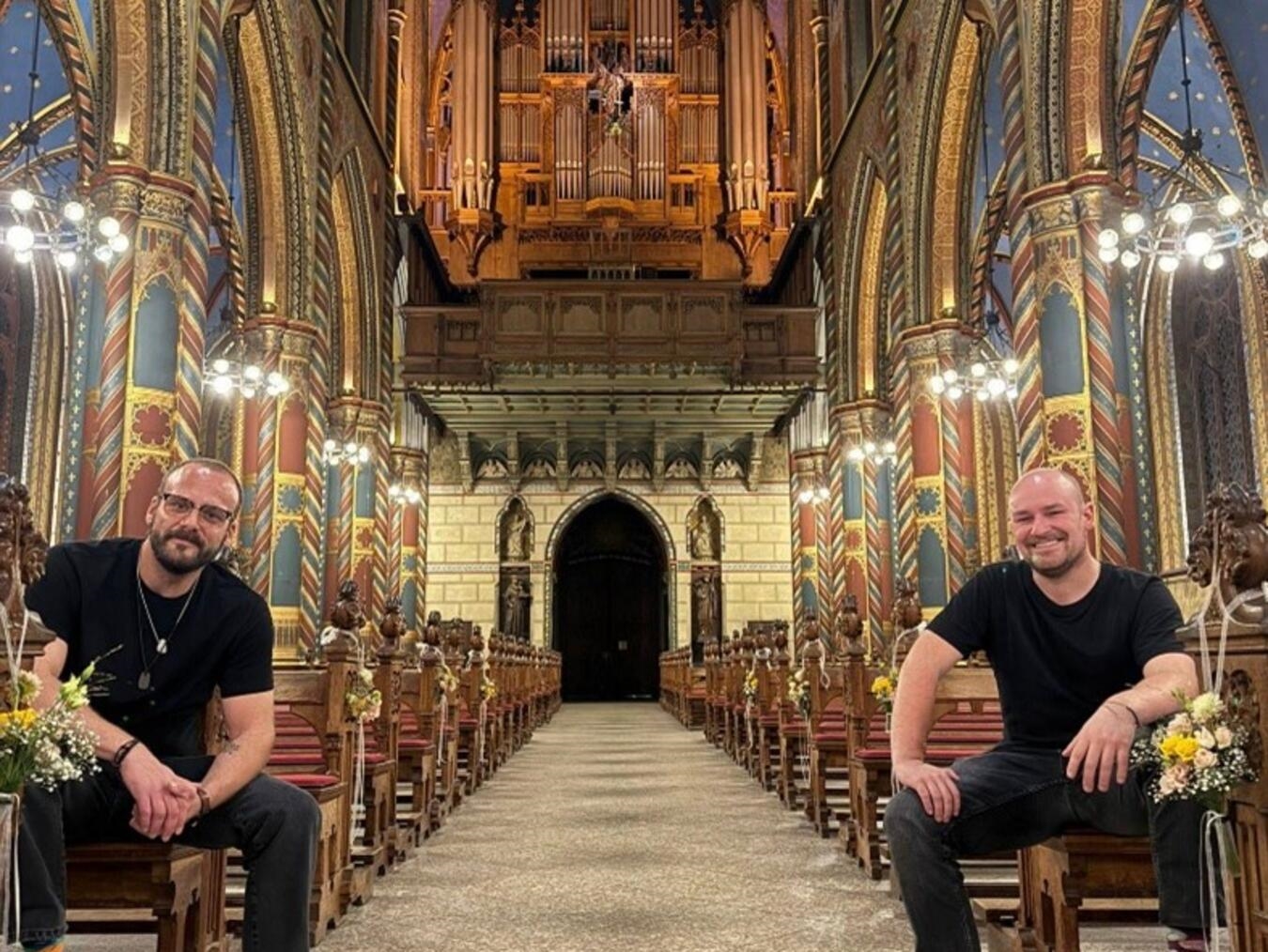 Paul Lammers (Orgel) und Levin Ripkens (E-Gitarre).