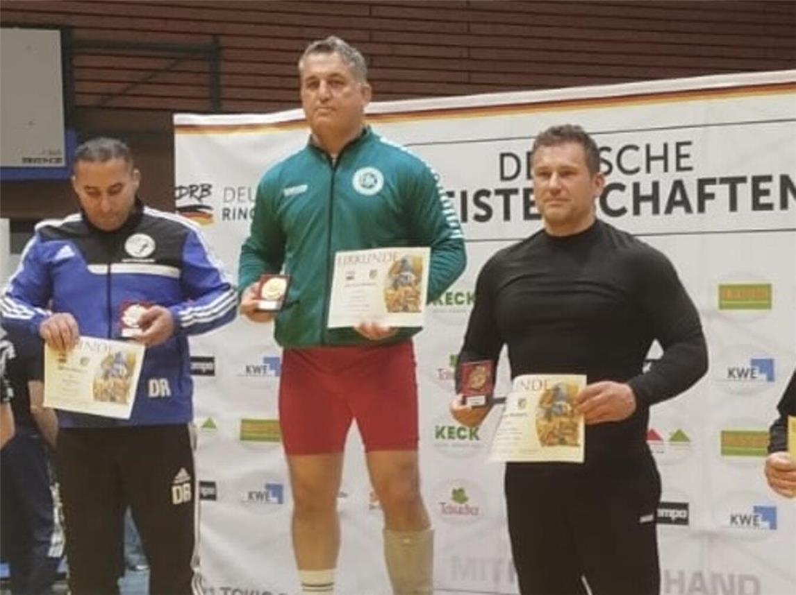 Pejman Amiri, seit fünf Jahren Profitrainer der DJK-Ringerabteilung, wurde in Stuttgart Deutscher Ringermeister in der Gewichtsklasse bis 100 Kilo. Foto: privat