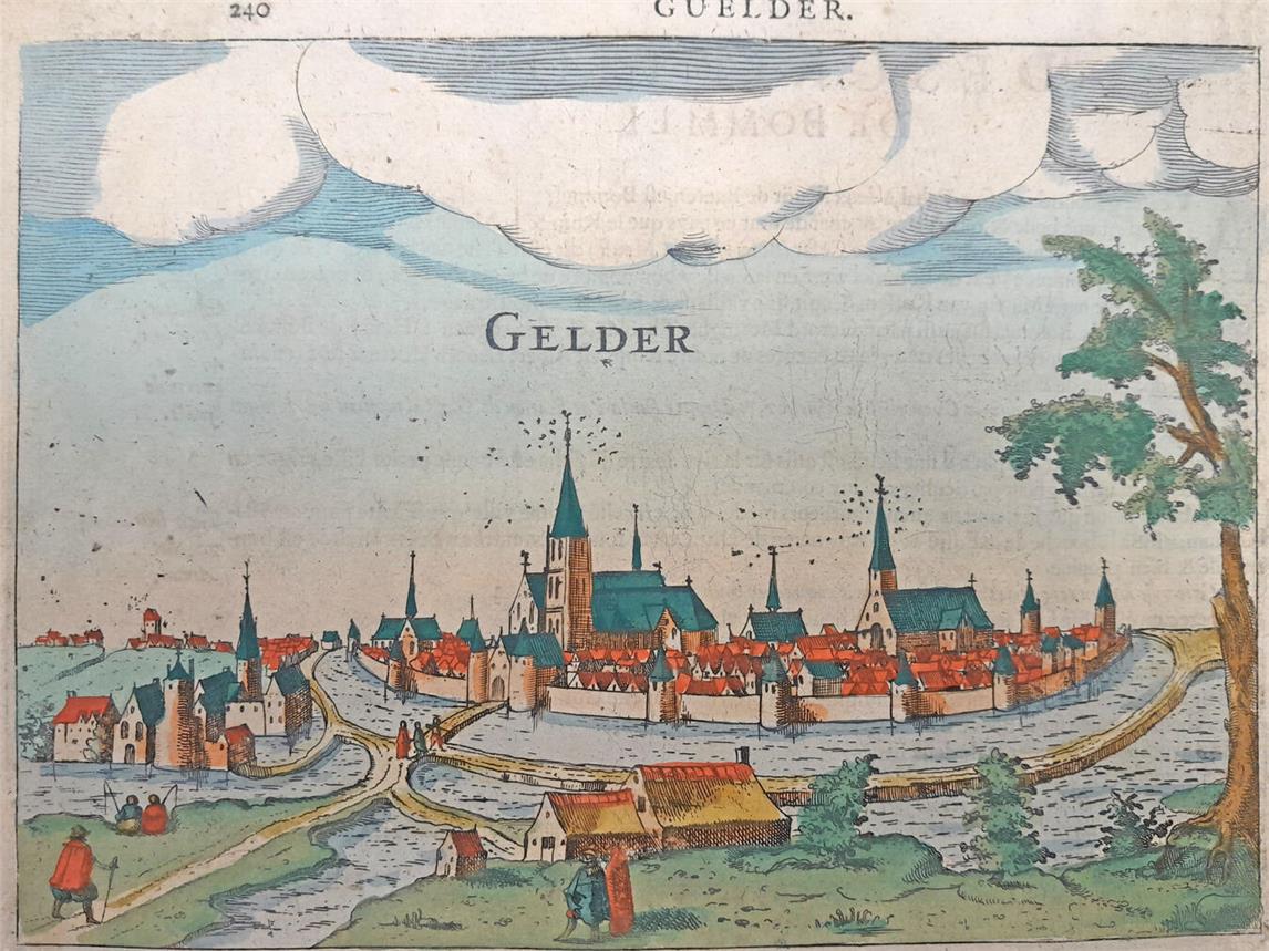 Petrus Kaerius, Burg und Stadt Geldern, gesehen von Süden, Arnheim 1613. Foto: privat