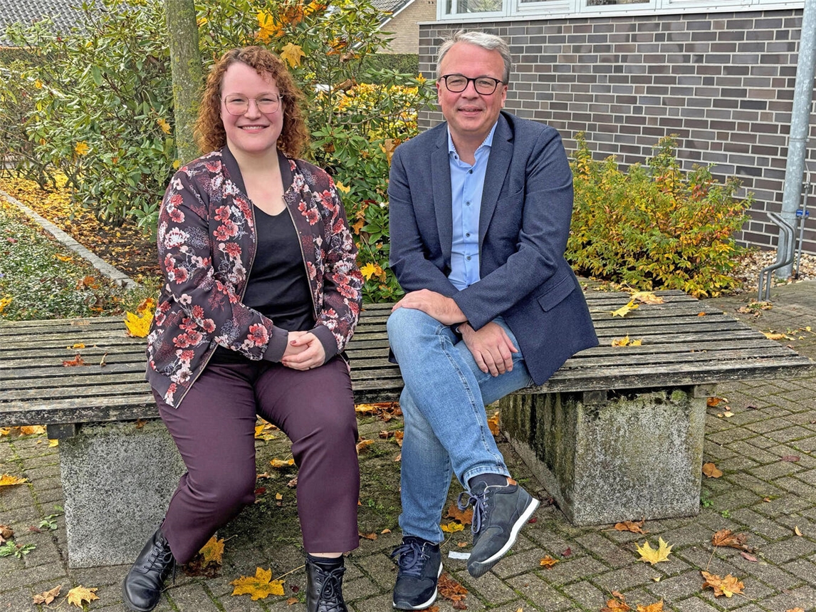 Pfarrerin Ronda Lommel und Superintendent Pfarrer Robert Arndt stellten die neu geschaffene kreiskirchliche Pfarrstelle für innovative Gemeindeentwicklung vor. Ihr Büro hat Ronda Lommel im Haus der Kreiskirchlichen Dienste an derNiersstraße 1 in Goch. NN-Foto: CDS