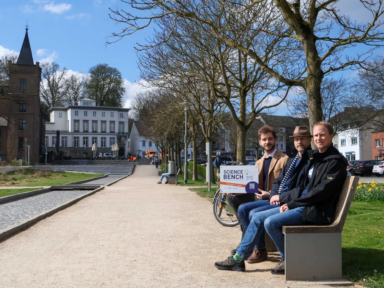 Platz nehmen, Fragen stellen, Nachhaltigkeit verstehen – die Science Bench wird am 22. Mai erstmals in Kleve stattfinden. Foto: Luisa Rottes/HSRW