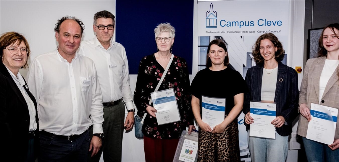 „Campus Cleve Social Award Verleihung an Team ‚Bibliothek der Dinge‘ durch Förderverein und Hochschule Rhein-Waal Führungskräfte“