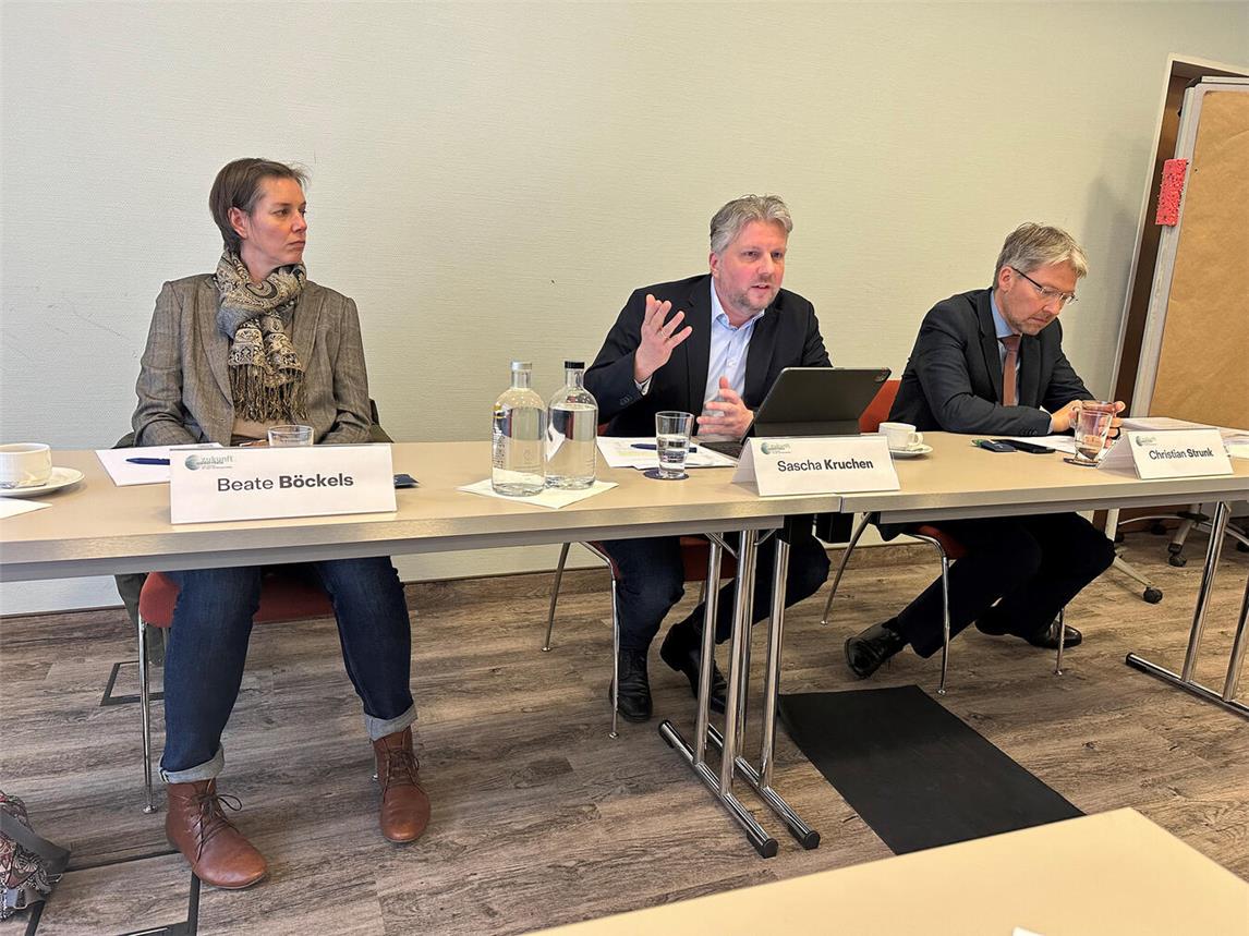 Sascha Kruchen, Geschäftsführer von zukunft niederrhein (m.), fordert Planungssicherheit bei der Rohstoffversorgung. NN-Foto (Archiv): SP