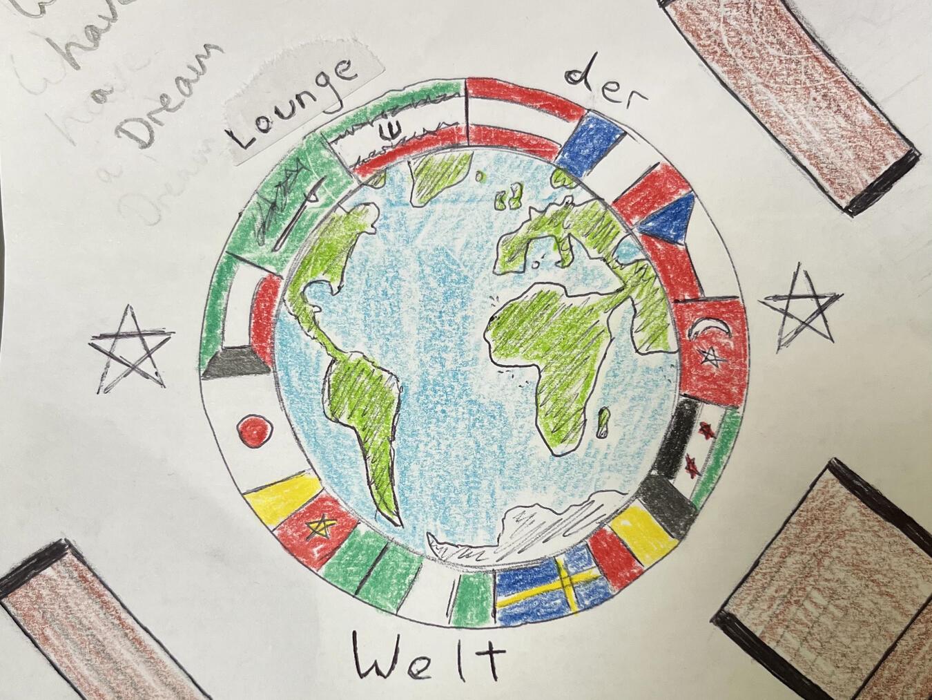 Schülerskizze der „Lounge der Vielfalt“ Foto: privat