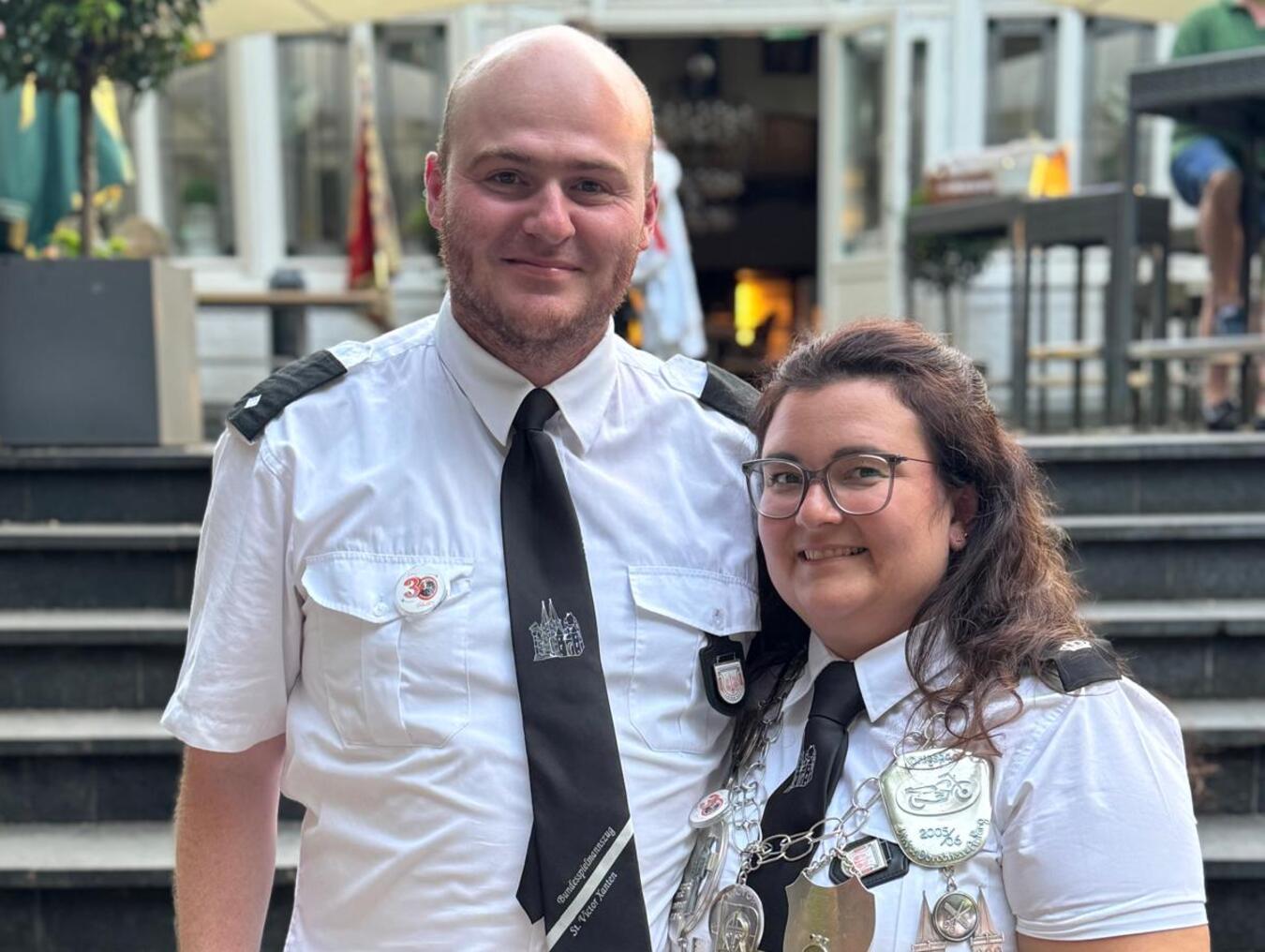 Schützenkönigin Bonnie Weber mit ihrem Mann Leon Weber. Foto: privat