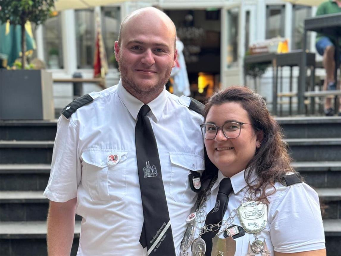 Schützenkönigin Bonnie Weber mit ihrem Mann Leon Weber. Foto: privat