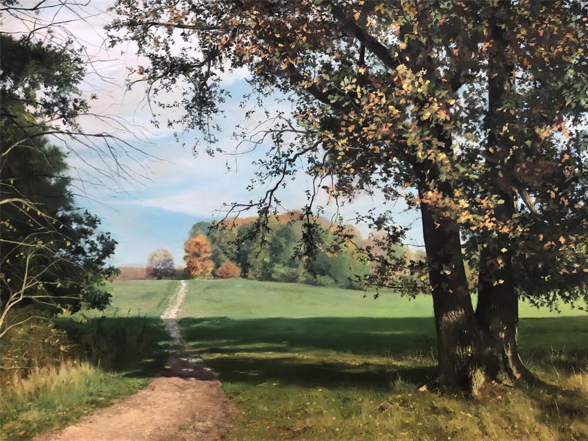 Seine Lieblingsmotive sind Wälder und weite Landschaften, die er oft im nahe gelegenen Reichswald und im Raum Kleve/Nimwegen findet. Foto/Bild: René Joosten