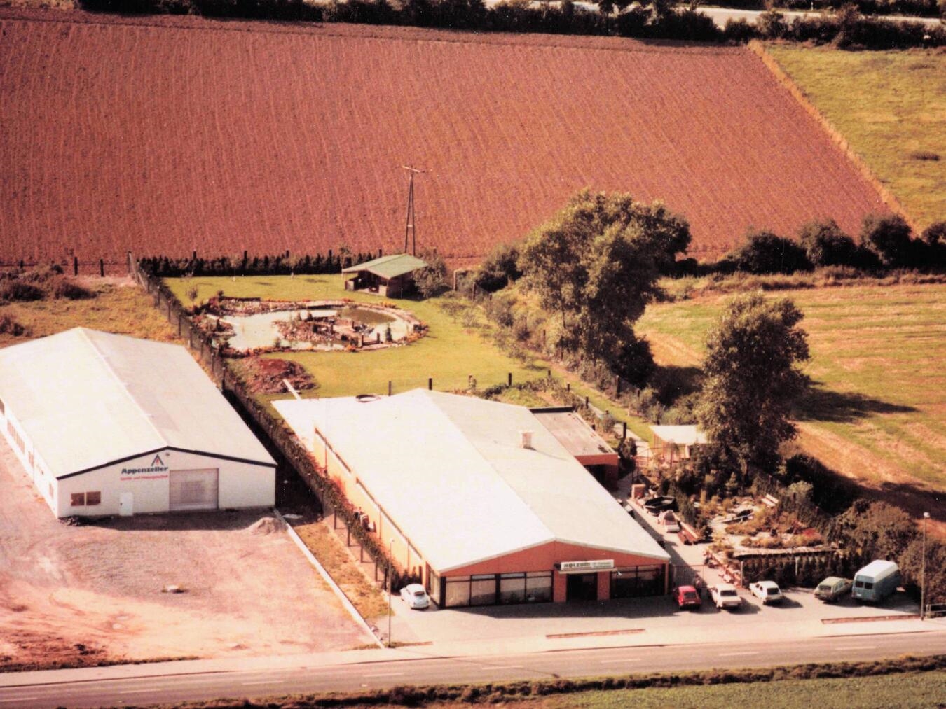 "Pumpen Holzum Firmengebäude in Rees, 50-jähriges Jubiläum, historische Aufnahme"