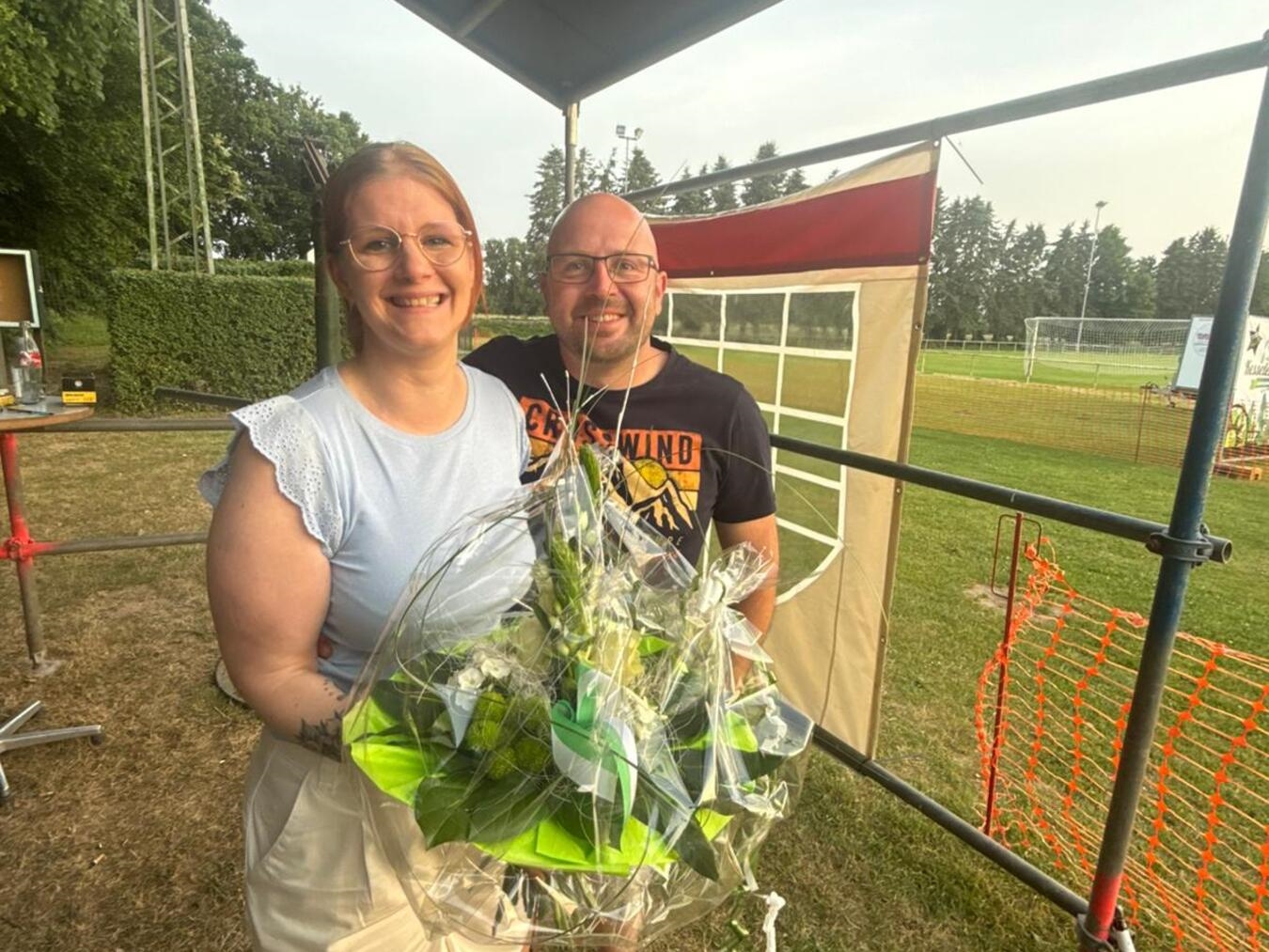 "Stefan III. Burke und Frau Sarah I. bei der Krönung auf der Kesseler Kirmes"