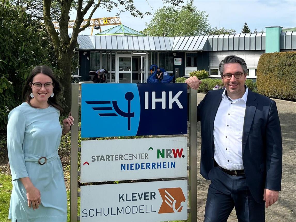 Stefan Rouenhoff und Julia Nepicks trafen sich zum Gedankenaustausch.Foto: Wahlkreisbüro Stefan Rouenhoff