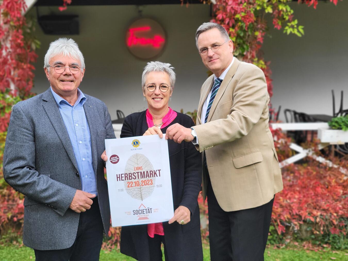 Stellen das Konzept der neuen Lions-Veranstaltung vor: (v. l.) Volker Fischer-Kahle, Anna van Bebber und Dr. Stefan Wachs. NN-Foto: MB