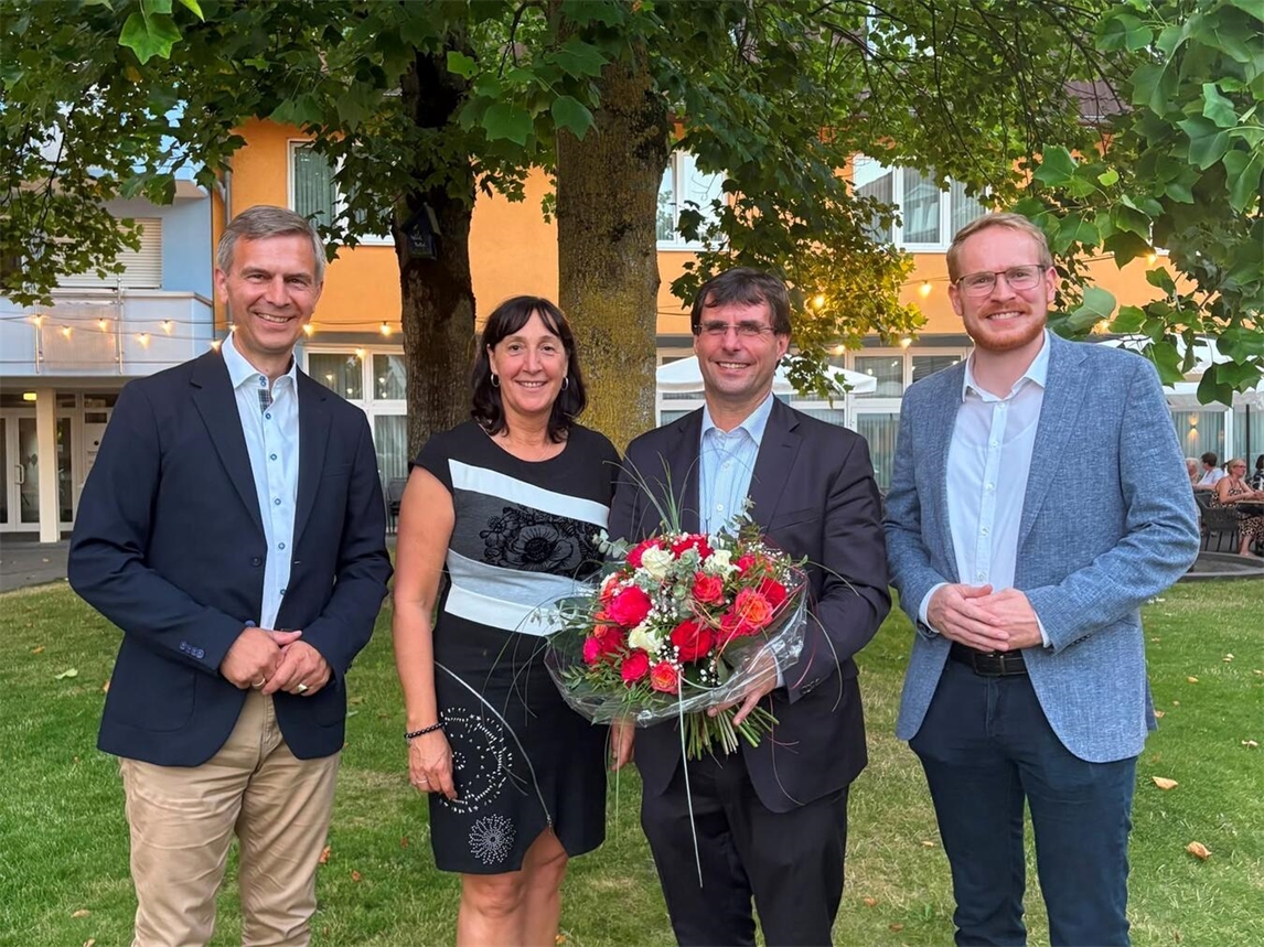 Stephan Wolters, Monika Lemmen, Dr. Marcus Optendrenk und Jannis Delbeck bei einer CDU-Veranstaltung in Straelen.