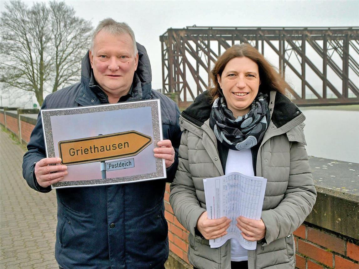 Stephanie Goedhart und Jörg Hogekamp sind zuversichtlich, dass die Anwohner bei Straßen NRW Gehör finden. NN-Foto: Rüdiger Dehnen