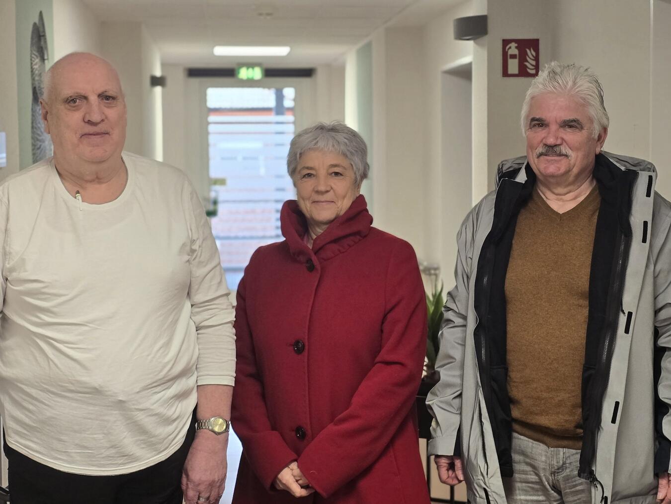 Stes auf der Suche nach neuen Ehrenamtlern (v.l.): Fritz Reintjes, Helma Bertgen und Gerd Hermsen. NN-Foto: HF