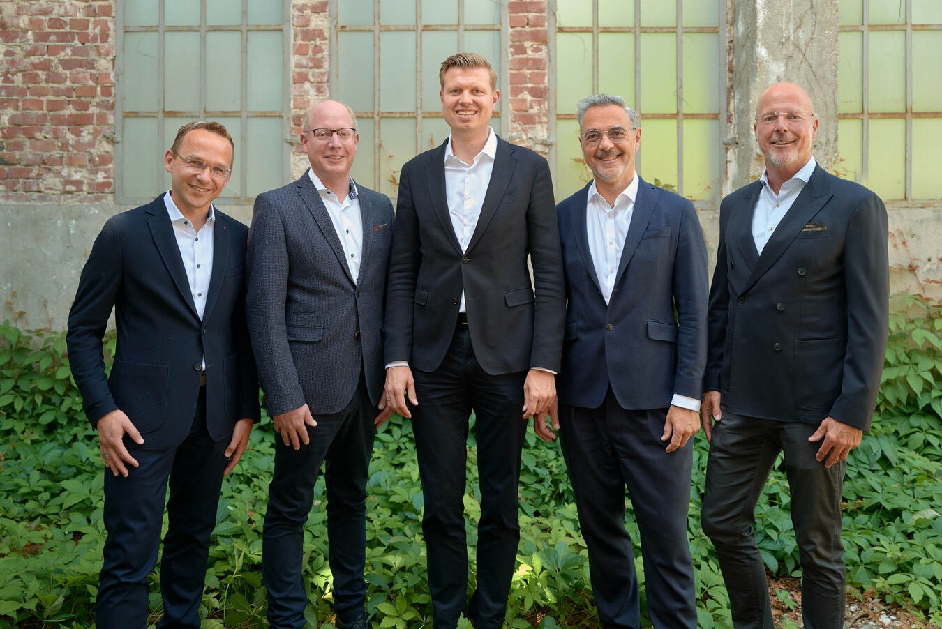 "Sven Holtermann mit neuer Herbrand-Geschäftsführung: Georg Jeuken, Michael Haglage, Daniel Hennig, Richard Lacek-Herbrand"