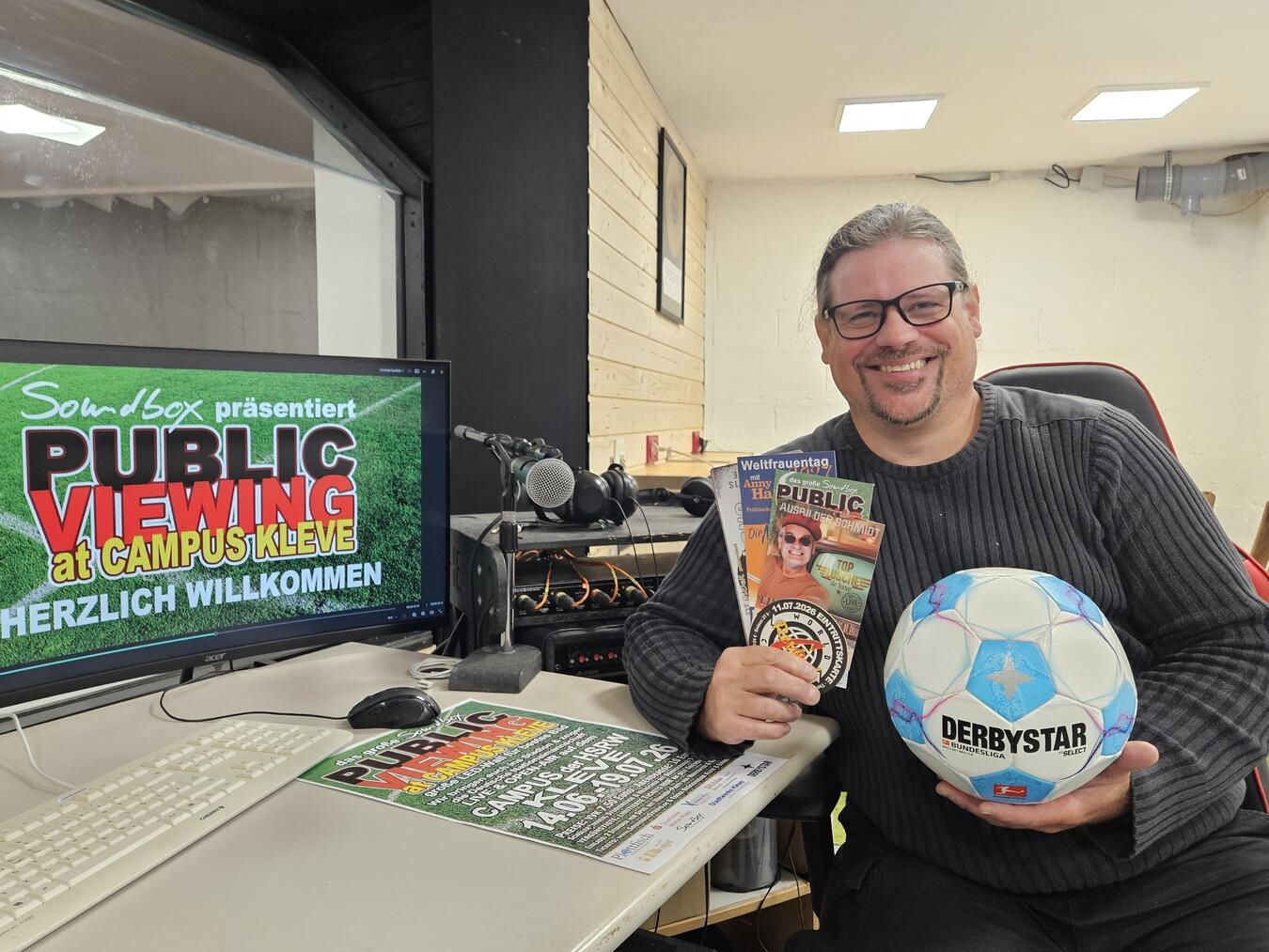 Tim Verfondern freut sich auf das Soundbox-Jahr und die Fußball-WM. NN-Foto: vs