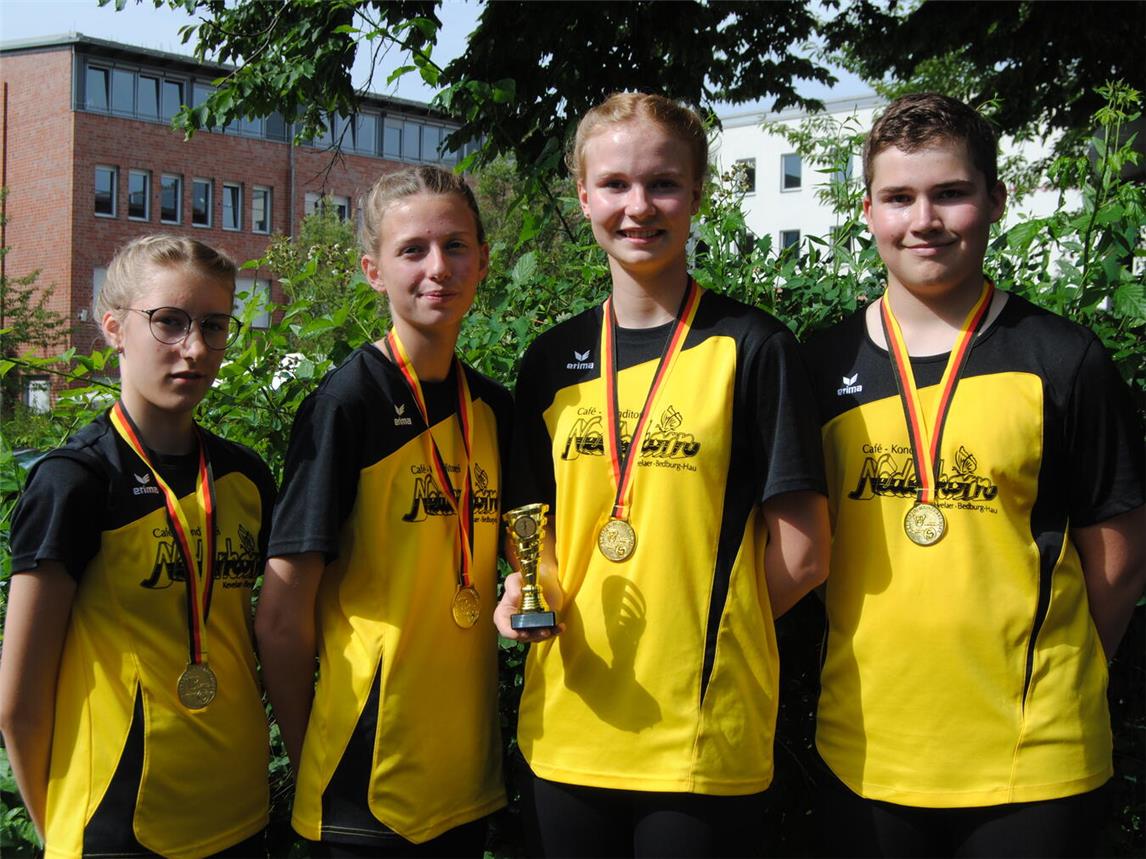 Traten als Gruppe für den RSV an: Kai Schaffers, Anna Michalik, Klara Meierzuherde und Vivien Joosten. Foto: privat