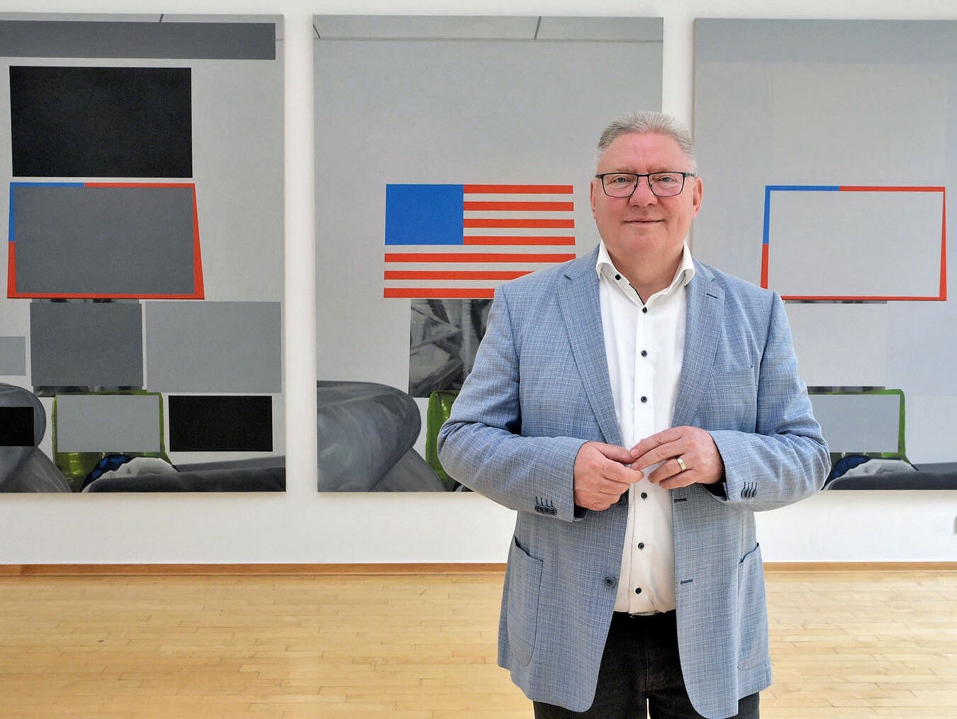 "Triptychon II von Harald Kunde in Havekost-Ausstellung, NN-Foto von Rüdiger Dehnen"