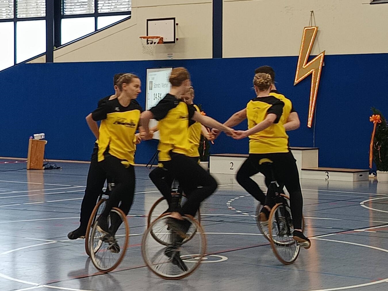 Unter anderem der 6er Einrad Junioren hat sich für die Landesmeisterschaft qualifiziert. Foto: privat