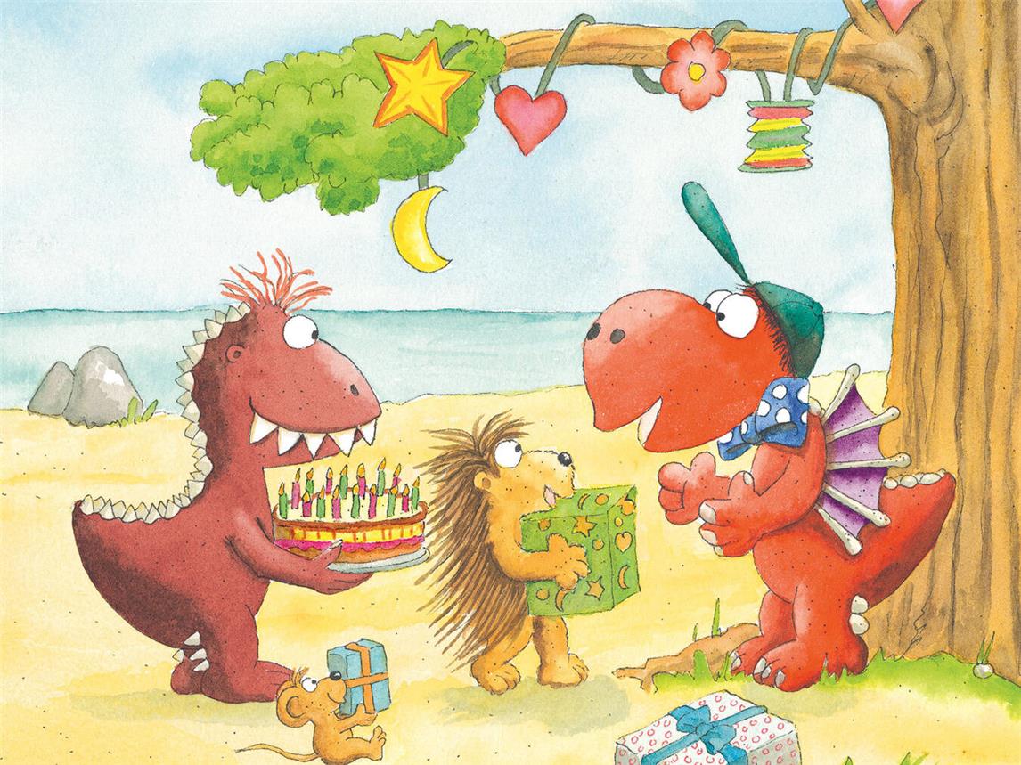 Unter anderem steht „Der kleine Drache Kokosnuss und die Geburtstagsparty“ auf dem Programm. Foto: Penguin Random House