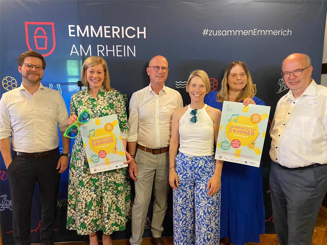 Veranstalter und Sponsoren freuen sich wieder auf „Emmerich im Sommer“. Foto: WfG Emmerich